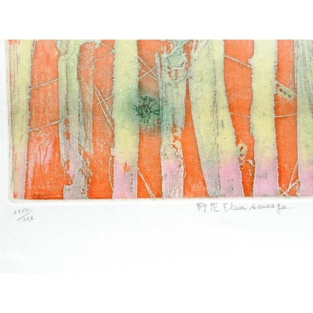 Stoichi Hasegawa, Wild Flowers, Etching, 1970s For Sale - Image 3 of 4