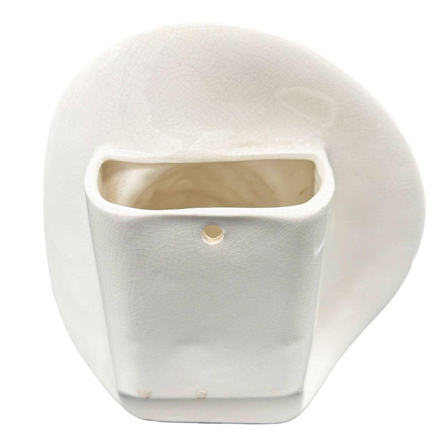 White 1930s Large Art Deco Hat Lady Bust White Ceramic Planter by Royal Haeger For Sale - Image 8 of 9