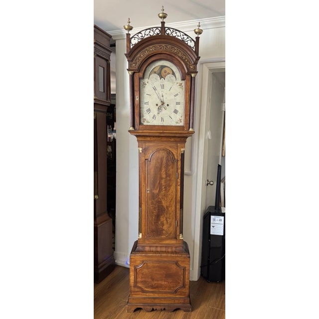 Brown William Fitz, New Hampshire Grandfather Clock, Circa 1795 For Sale - Image 8 of 18