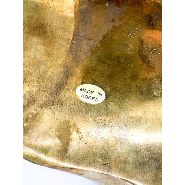 Vintage Oversized Brass Conch Shell Wall Pocket / Planter – Coastal / Hollywood Regency For Sale - Image 10 of 10