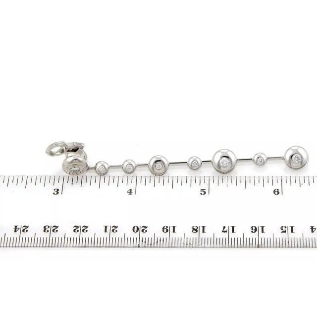 17159 - Koesia Diamond 18k White Gold Fancy Spinner Discs Long Earrings, 2 Pieces For Sale In Miami - Image 6 of 6