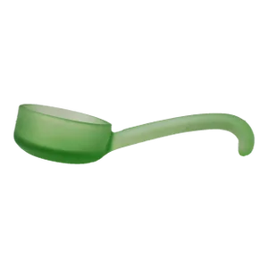 Art Deco Satin Uranium Glass Mayonnaise Spoon