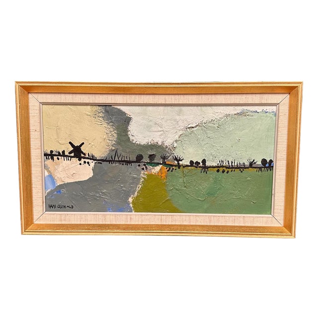 Hans Osswald, Kvarnvägen, 1950s, Oil Painting on Canvas, Framed For Sale