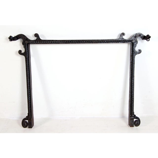 C.1900's Hand Wrought Iron Arts & Crafts Period Fireplace Surround For Sale - Image 12 of 12