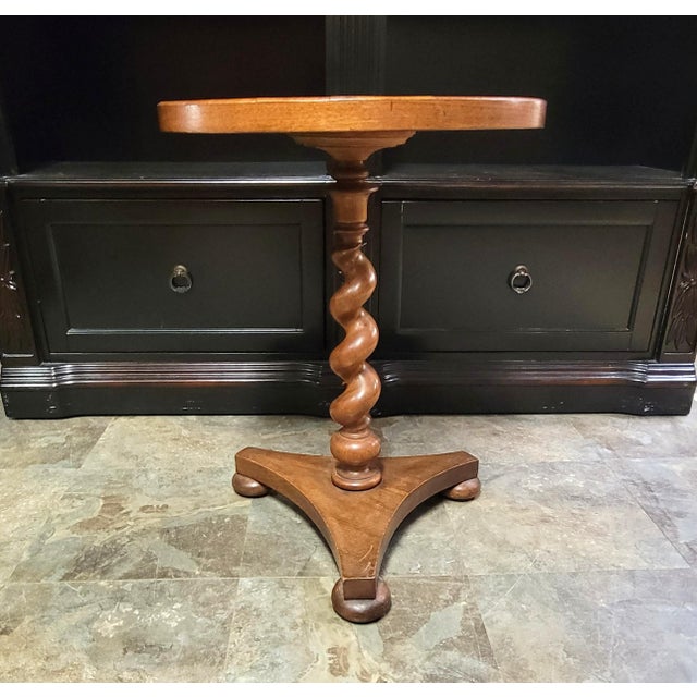 Mid 19th Century 19th Century English Barley Twist Oval Drink Table For Sale - Image 5 of 7