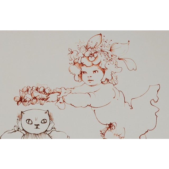 Léonor Fini, The Coronation of the Cat, Original Engraving For Sale - Image 5 of 6