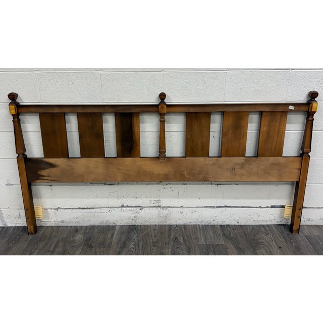 Vintage King Size Traditional Federal Style Raised Recessed Panel Headboard For Sale - Image 11 of 11