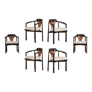 Edward Wormley for Dunbar Six Dining Chairs,Model 935 "Horseshoe Chairs" 1965c. For Sale