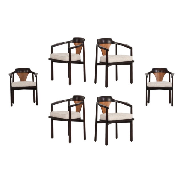 Edward Wormley for Dunbar Six Dining Chairs,Model 935 "Horseshoe Chairs" 1965c. For Sale
