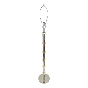 1970's Vintage Chrome & Gold Stacked Ring Floor Lamp – Newly Rewired -