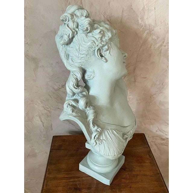 Antique Woman Bust in Terracotta, 1850s For Sale - Image 10 of 18