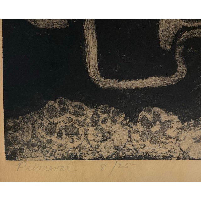 1965 Primeval by Memphis Wood Artwork Etching Lithograph Signed and Numbered 8/25 For Sale - Image 9 of 12