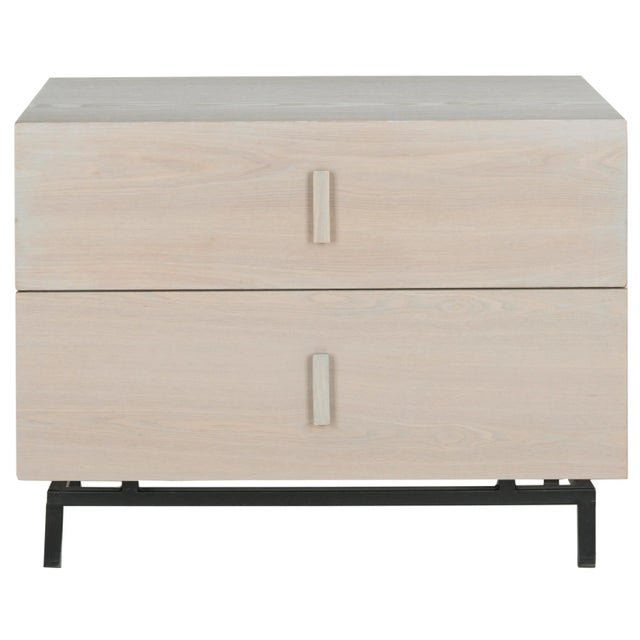 Mid Scandinavian Lacquer Two Drawer Cabinet in Grey & Black For Sale - Image 4 of 4