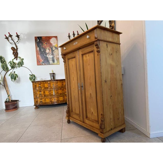 Biedermeier-Style Farmhouse Cabinet in Wood, 1850 For Sale - Image 10 of 14