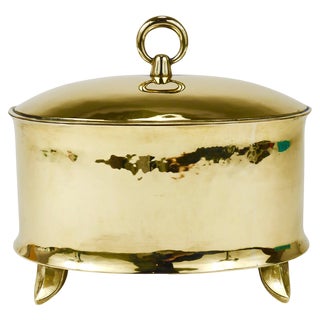 Art Nouveau Brass Box by Otto Prutscher for Melzer & Neuhardt, 1920s For Sale