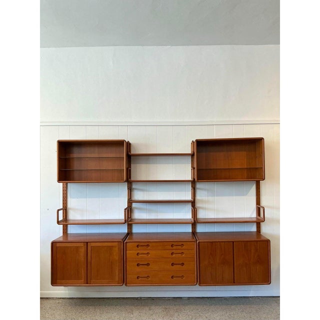 Vintage MCM Poul Cadovius 3 Bay Teak Wall System For Sale In West Palm - Image 6 of 10