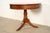 Hekman Furniture Hekman Georgian Banded Cherry Wood Pedestal Drum Side Table or Tea Table, Circa 1980s For Sale - Image 4 of 15