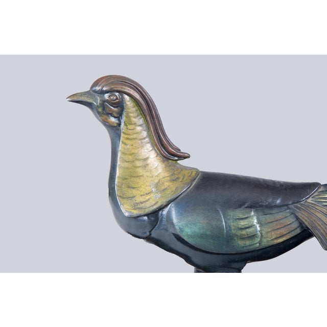 Height of marble: 3 cm (1.2 in) This impressive sculpture titled "Pheasant" dates back to the 1920s, was created in...