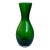 Deep Green Art Glass Vase For Sale