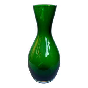 Deep Green Art Glass Vase