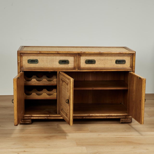 Asian Vintage Asian Modern Credenza or Buffet by Drexel For Sale - Image 3 of 15