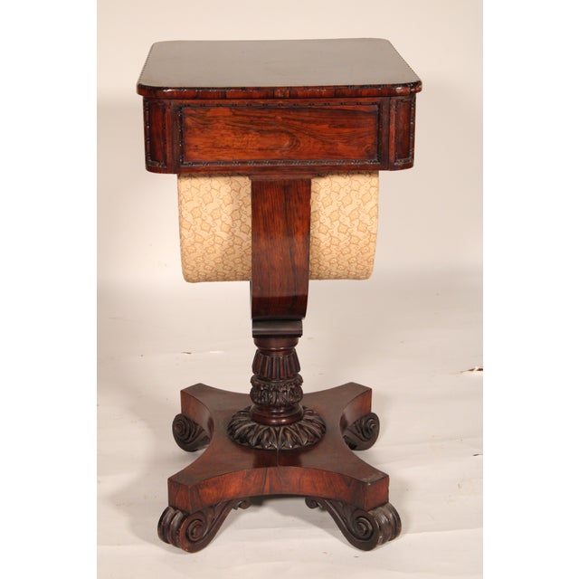William IV Rosewood and Mahogany Sewing/Side Table For Sale - Image 4 of 12