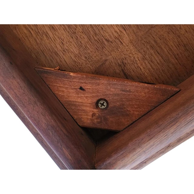 Chestnut 1960s Jens Risom Design Large Side/Corner Table in Walnut Wood For Sale - Image 8 of 11