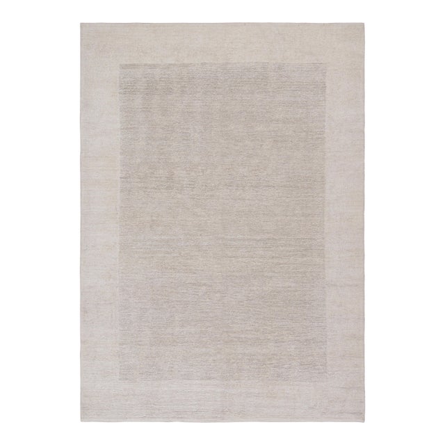 Rug & Kilim’s Contemporary Hemp Rug in Beige and Off-White Tones For Sale