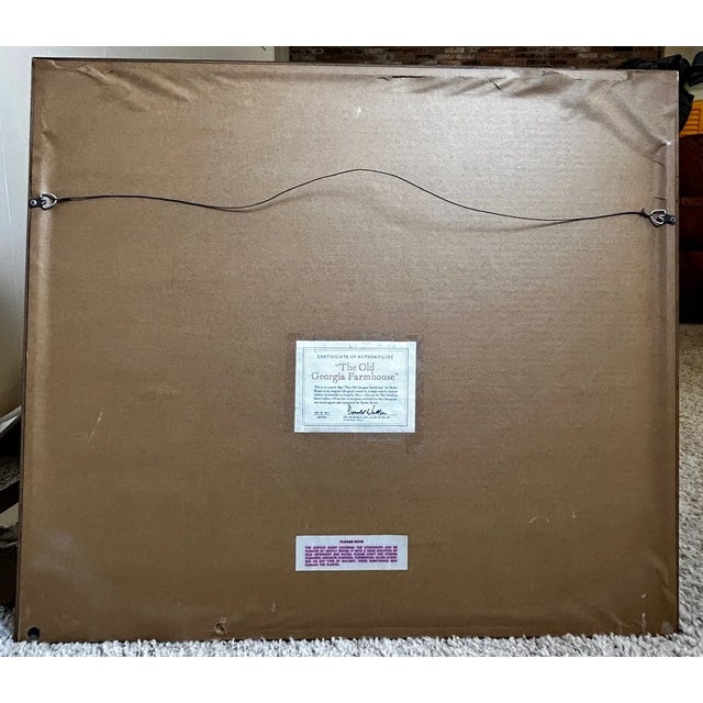 Brown Butler Brown Hand-Signed & Remarqued Original Lithograph, the Old Georgia Farmhouse (1977), Franklin Mint Edition, Framed, Coa For Sale - Image 8 of 12