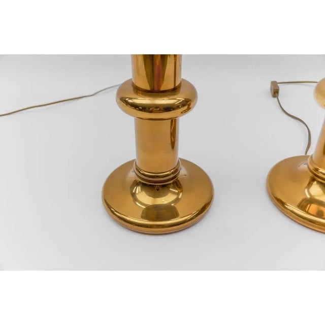 Mid-Century Modern Brass Table Lamps, 1960s, Set of 2 For Sale - Image 10 of 12
