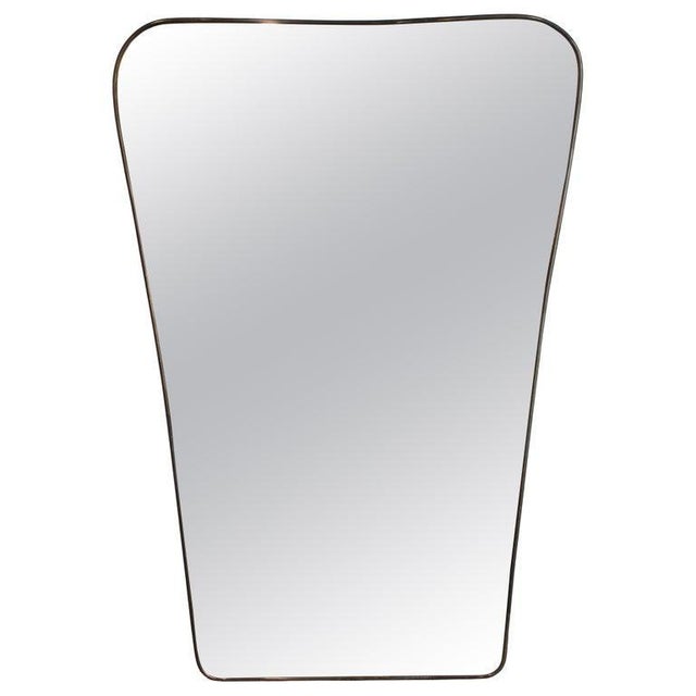 Vintage Italian Wall Mirror with Brass Frame, 1960s For Sale - Image 17 of 17