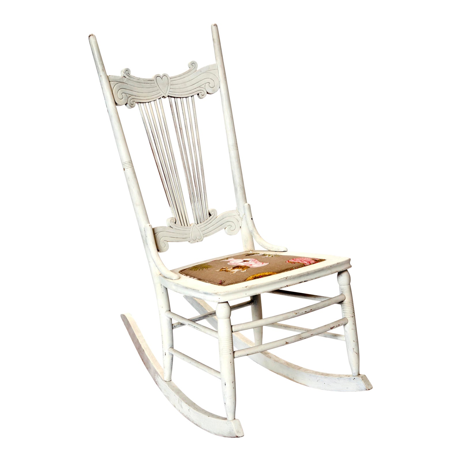 Painted Victorian Rocking Chair | Chairish