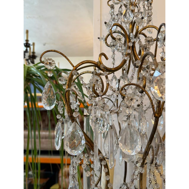 Pair of Vintage Beaded Chandelier For Sale - Image 9 of 9