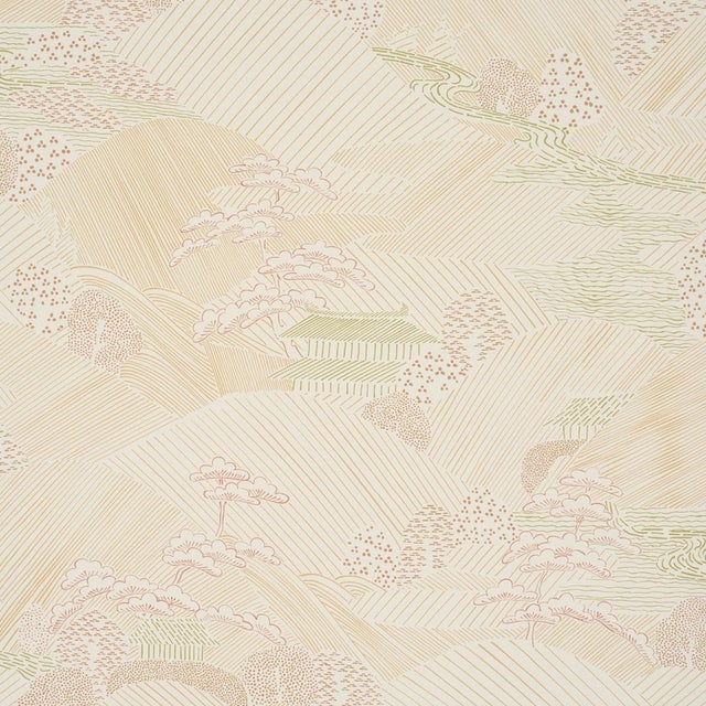 Schumacher Nikko Wallcovering In Neutral For Sale