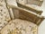 1950s Pair of Hibriten Chair Co. Louis XVI-Style Bergère Armchairs | Cream & Gilt | Cane Sides | Floral Brocade | Lenoir Nc For Sale - Image 9 of 12