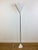 Vintage 1960s Mid Century Modern Memphis Style White & Chrome Torchiere Floor Lamp For Sale - Image 4 of 7