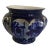Large Cobalt Flow Blue Iris Jardiniere Planter Cachepot With Gilt Accents For Sale
