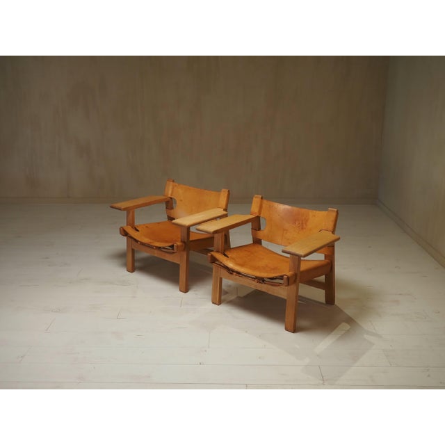 Vintage Spanish Chairs by Børge Mogensen for Fredericia Stolefabrik, Denmark, 1960s, Set of 2 For Sale - Image 14 of 14