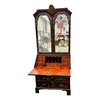 Early 18th Century Queen Anne Japanned Secretary Bookcase For Sale