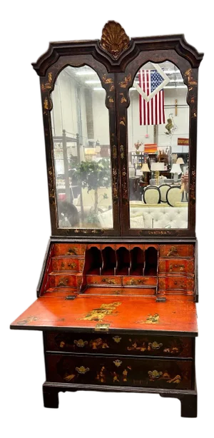 Early 18th Century Queen Anne Japanned Secretary Bookcase