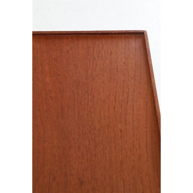 Mid-Century Danish Adjustable Teak and Tube Steel Side Table, 1960s For Sale - Image 11 of 14