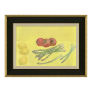 "Three Lemons, Asparagus and Three Tomatoes" Original Oil Painting by John Alexander Steele