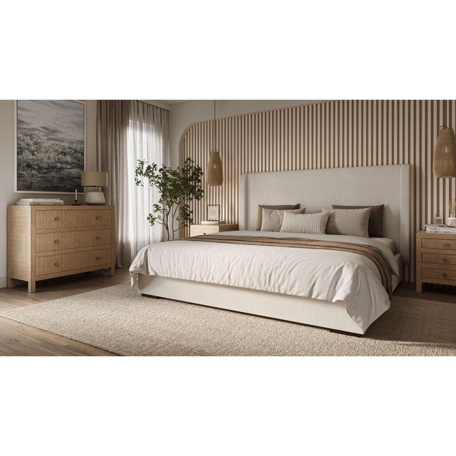 Beige Natural Rattan Bedside Table For Sale - Image 8 of 10