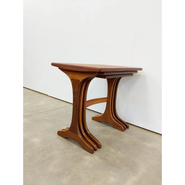 Wood Set of Vintage Mid Century Modern Teak Nesting Tables by G Plan For Sale - Image 7 of 9