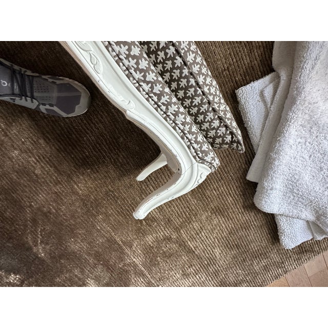 Antique Chair and Foot Stool For Sale - Image 10 of 12