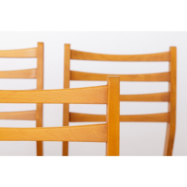 1970s Mid-Century Modern German Beech Dining Chairs, 1970s, Set of 4 For Sale - Image 5 of 11