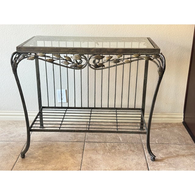 French Country Late 20th Century Attributed to Hooker Furniture Wrought Iron Baker’s Rack For Sale - Image 3 of 7