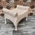 Vintage Late 20th Century Boho Chic Coastal Style Rattan Vanity Bench. Circa 1990s Features a off white rattan body with...