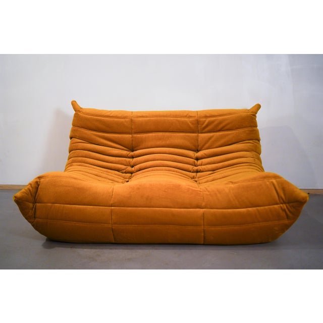 This Togo has been reupholstered with new foam and high-quality new fabric, keeping its inner structure giving the item...
