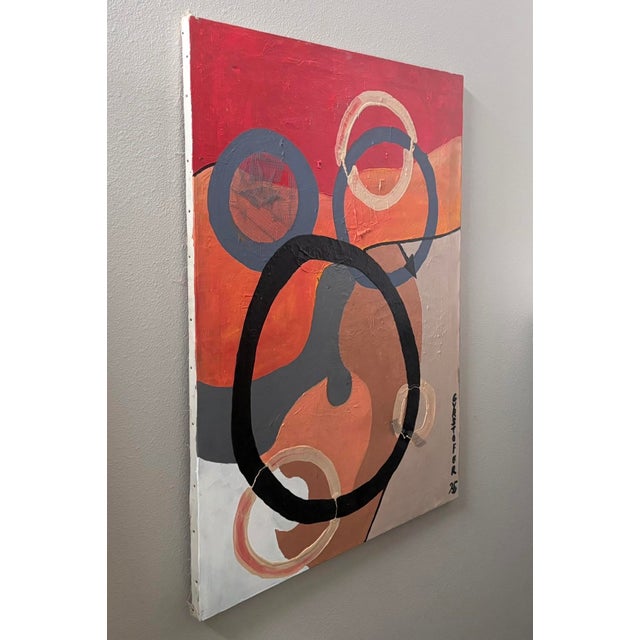 Abstract Abstract Mixed Media Painting by Christopher Shoemaker, 48” H X 36” W For Sale - Image 3 of 9